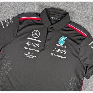AMG Petronas Formula One Team Polo Shirt Mens XL Black Racing F1